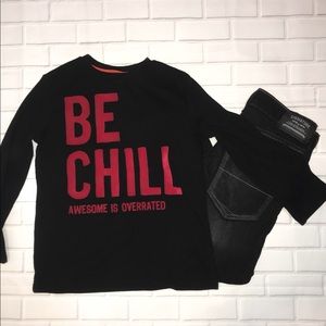 Be Chill Black and Red Thermal Ls Shirt (5-6)